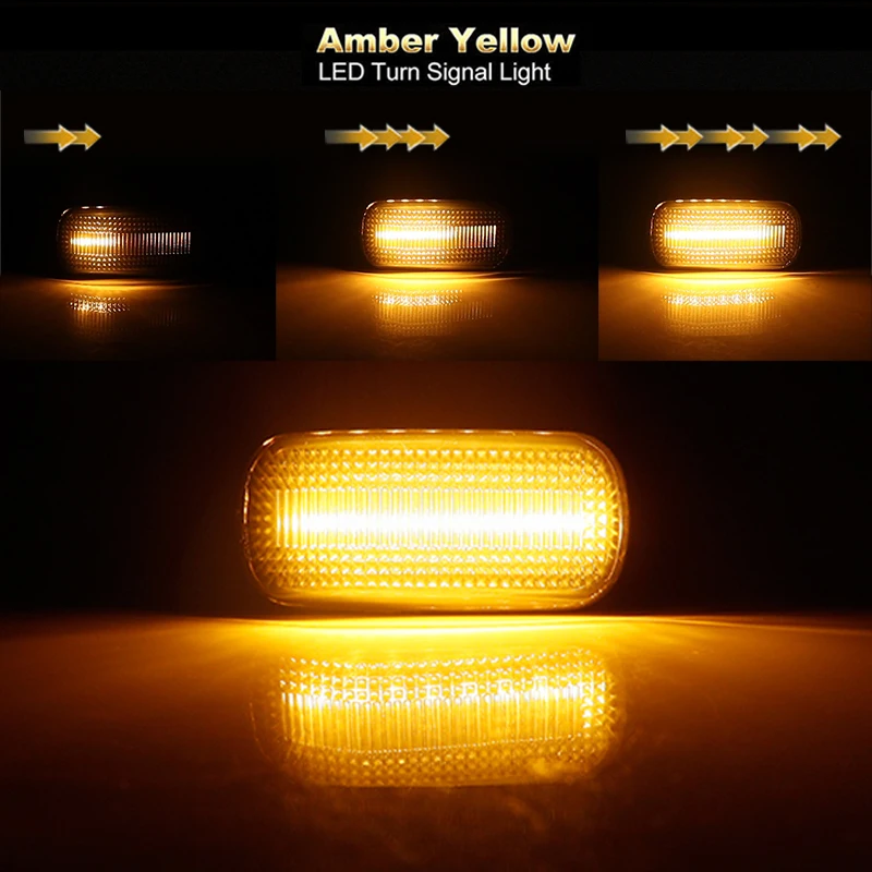 IJDM Led مصابيح العلامات الجانبية الديناميكية لهوندا/أكورا RSX إنتيجرا سيفيك EP3 العنبر متتابعة الوامض ضوء بدوره مصباح إشارة 12 فولت