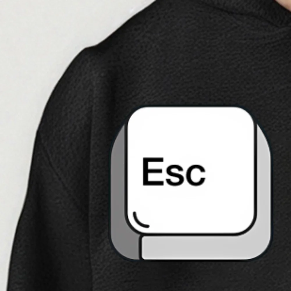 

Толстовка с капюшоном Esc Key, дизайн в техническом стиле, осень-зима, повседневная свободная расслабляющая одежда с длинными рукавами, уникальные стильные модные тканевые топы