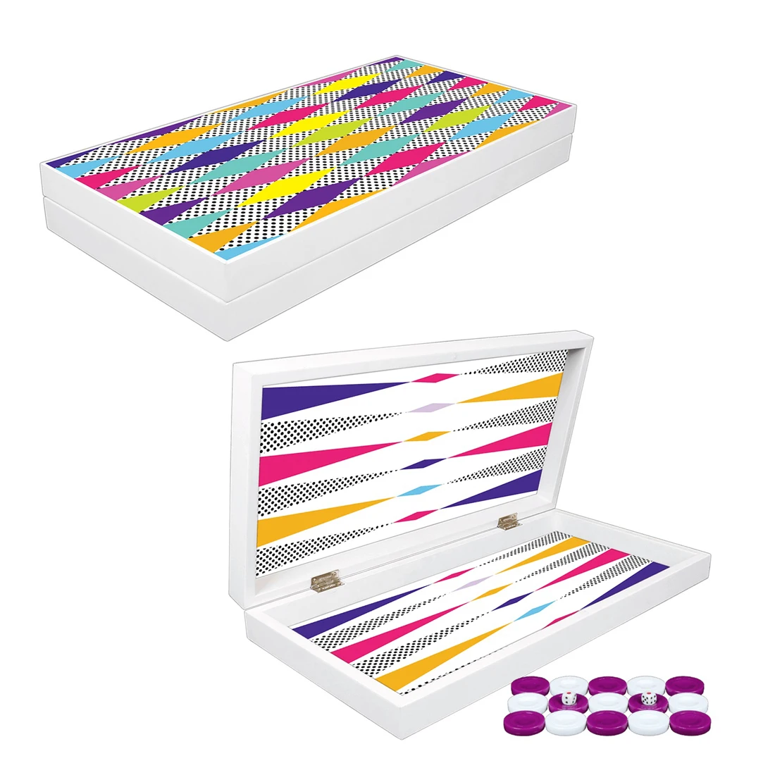 Classic Colorful Board Game Luxury Backgammon Set