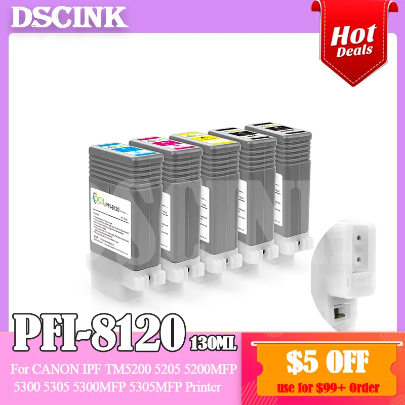 PFI-8120 PFI8120 Compatible Ink Cartridge For CANON IPF TM5200 5205 5200MFP 5300 5305 5300MFP 5305MFP With Pigment Ink With Chip