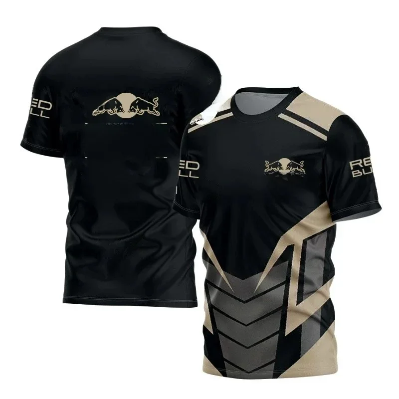 AliExpress Summer Men's T-shirt Outdoor Sports Jogging Fitness Training Quick Drying Breathable Cycling Suit Short Sleeved Red Bull Tops