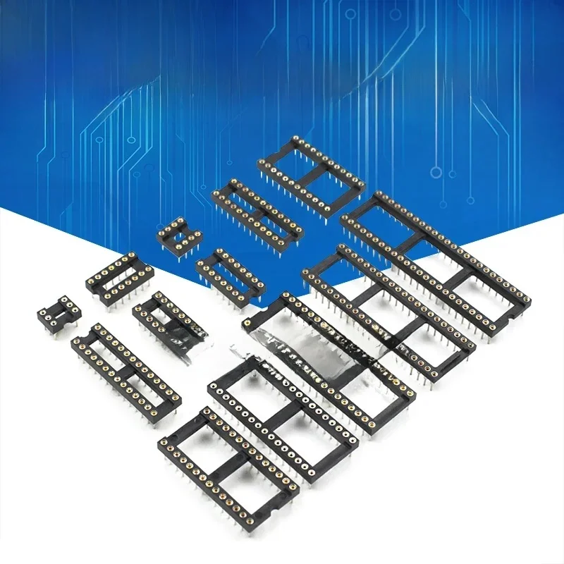 10 SZTUK Okrągłe złącze IC z otworem DIP 6 8 14 16 18 20 24 28 32 40 pin Gniazda DIP6 DIP8 DIP14 DIP16 DIP18 DIP20 DIP28 pin — zdjęcie 2