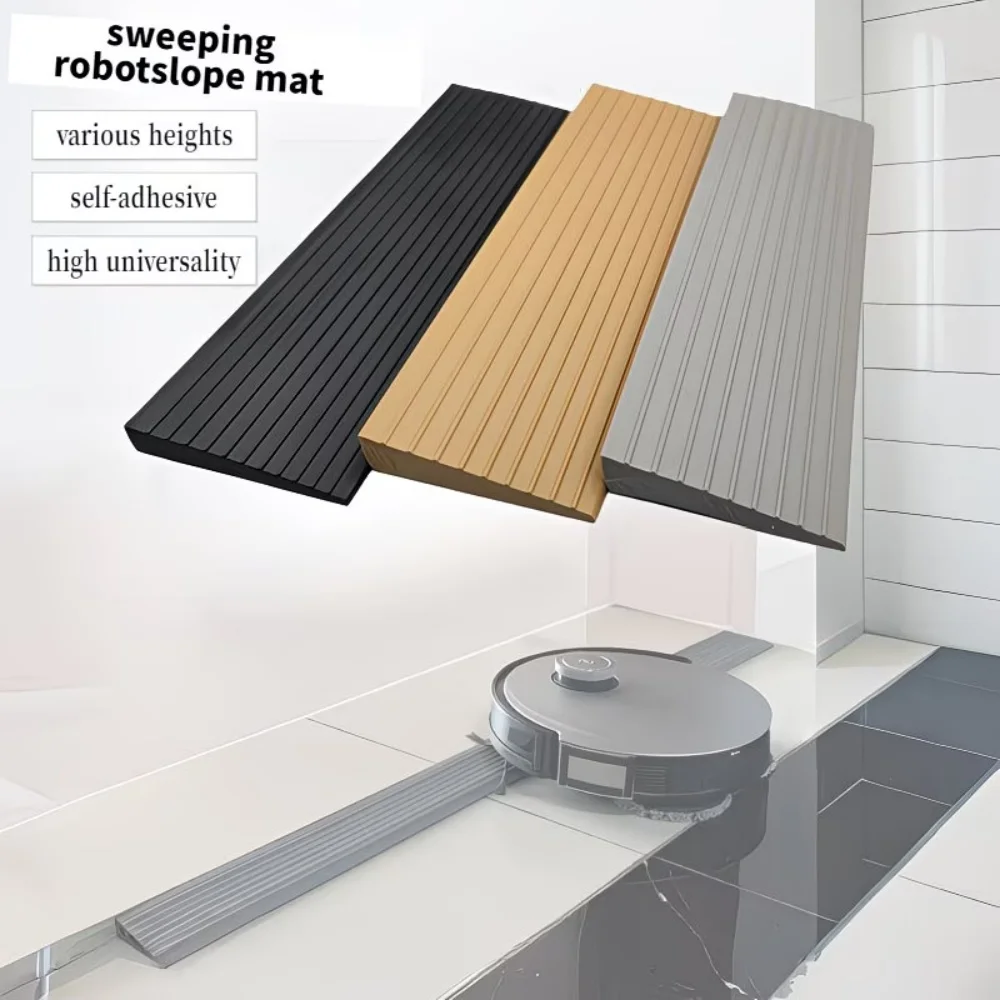 

1pc 0.9mX5cm Self-Adhesive Ramp Mat Non-Slip Door Threshold Ramp Multi-Purpose Easy Install Height Difference Reducer