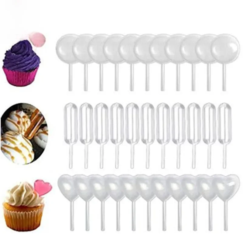 PipUP en plastique pour gâteaux Chi, compte-gouttes à presser, transfert de liquide, distributeur de macarons farcis, dessert, 4ml, 50 pièces, 100 pièces