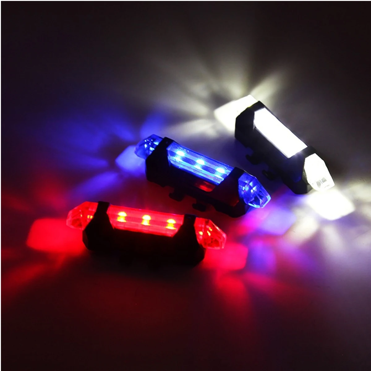 Lanterna Para Bicicleta Sinalizador Traseiro Bike 5 Leds Dc 918