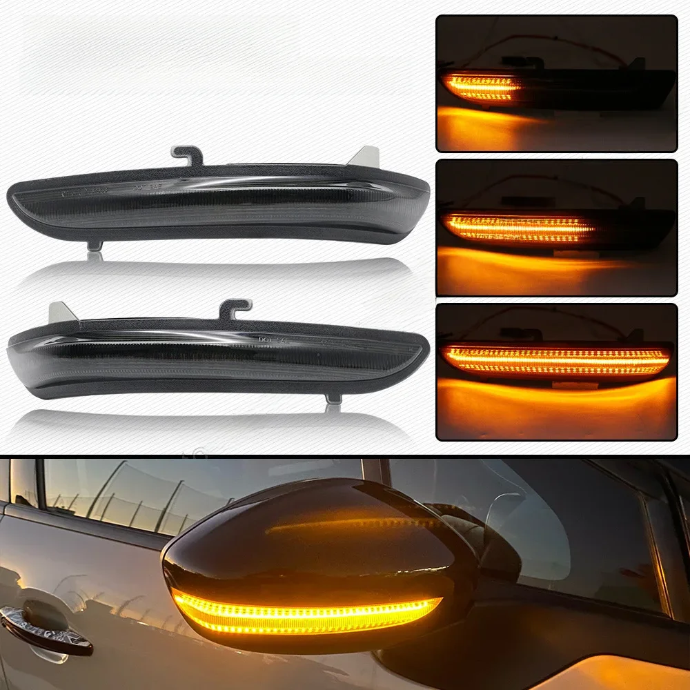 Dynamiczny migacz do Peugeot 208 2008 2013 2014 2015 2016 2017 2018 2019 2020 Do Citroen C3 LED Lusterko boczne Światła kierunkowskazów — zdjęcie 2