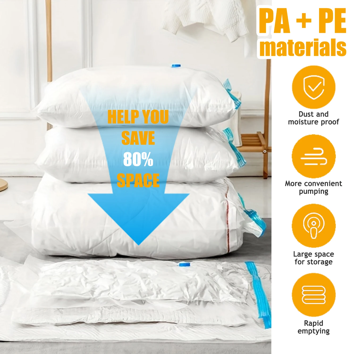 Vacuum Storage Bags with Elect - đánh giá và giá Compression Bag Vacuum