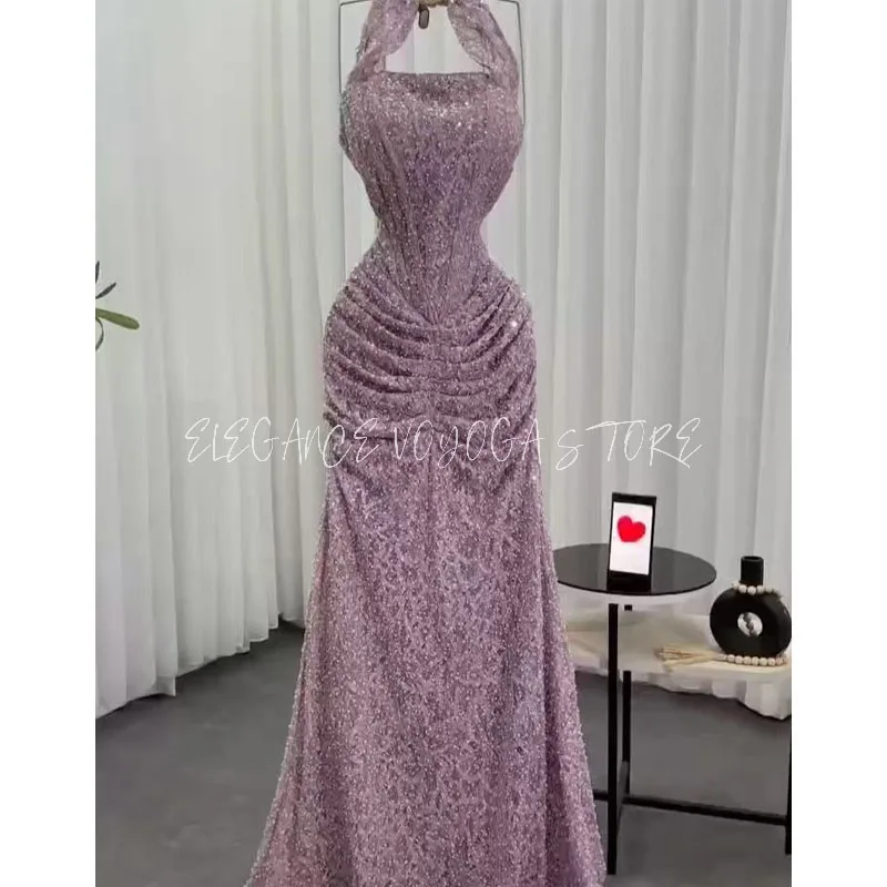 تصميم الأزياء النعناع الأخضر الساحرة الرسن مساء اللباس الفاخرة مثير اللؤلؤ الديكور مع زائدة فستان حورية البحر مذهل