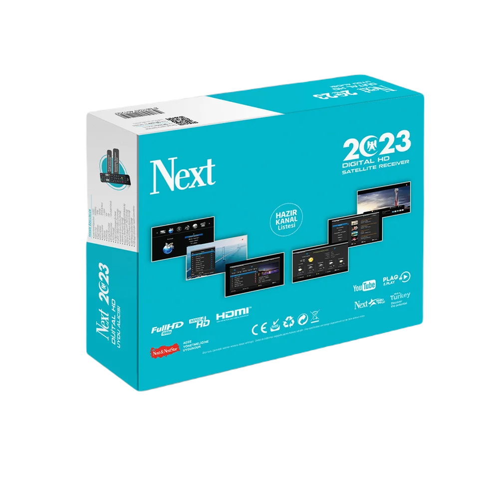 Next 2023 Desktop MPEG4 HD Satellite Receiver - Turkish-Made Quality  Satellite TV Receivers