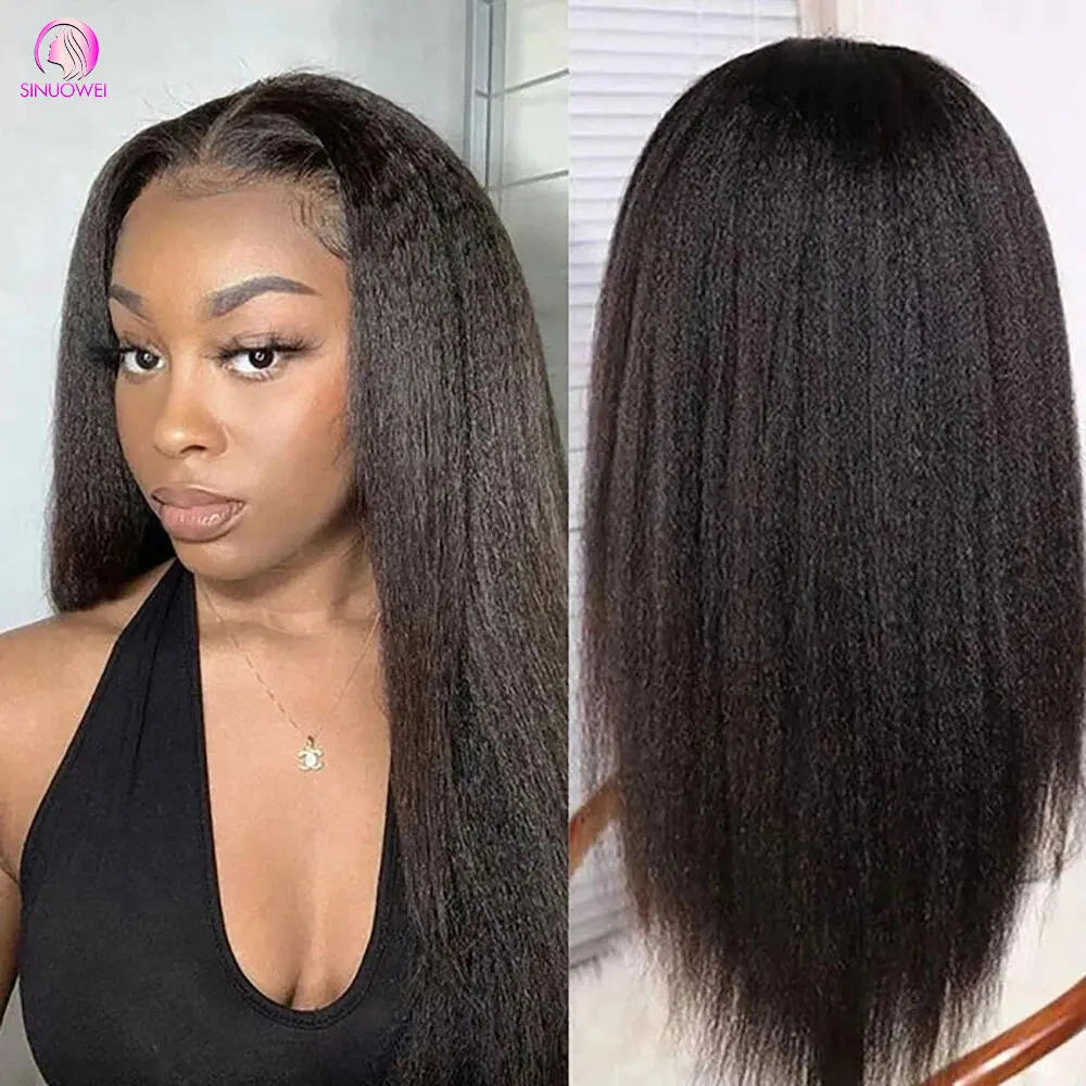 Kinky Straight Wig 13x4 Lace Front Wig Human Hair Wig Human Hair Wigs 13x6 Lace Frontal Wig Human Hair Pre Plucked