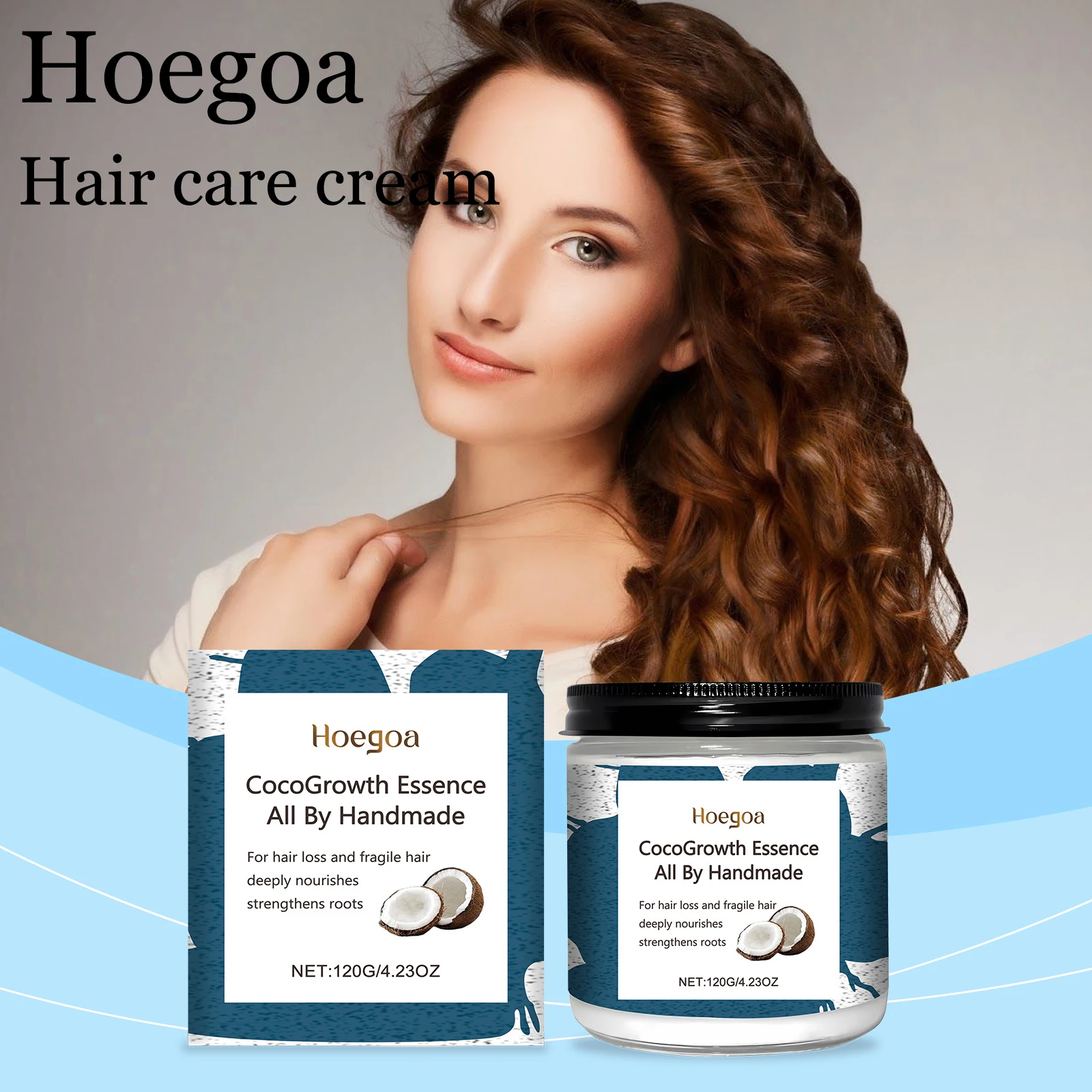 

Hoegoa Coconut Hair Care Mask Moisturizing Prevent Breakage Strengthening Hair Roots Smoothing Volumizing Softening Hair Mask