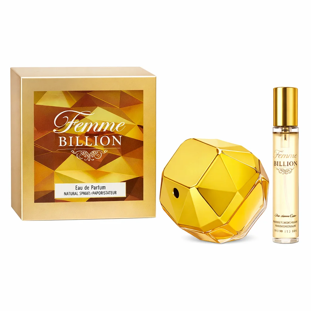 Caja de perfume Mystial Billion + 20ml / 80 + 20ml para hombre y mujer