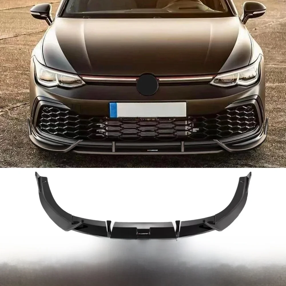 Voor Volkswagen Golf 8 MK8 GTI R-Lijn Pro 2021 2022 2023 Auto Voorste Lip Bumper Lip Splitter diffuser Spoiler Accessoires Body Kits - afbeelding 2