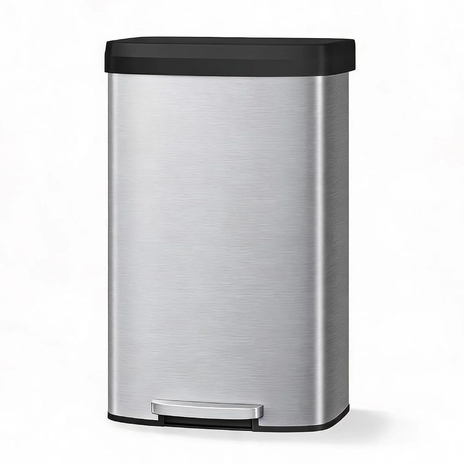 80L Stainless Steel Kitchen Step Trash Can with Pedal, Soft Closure ...