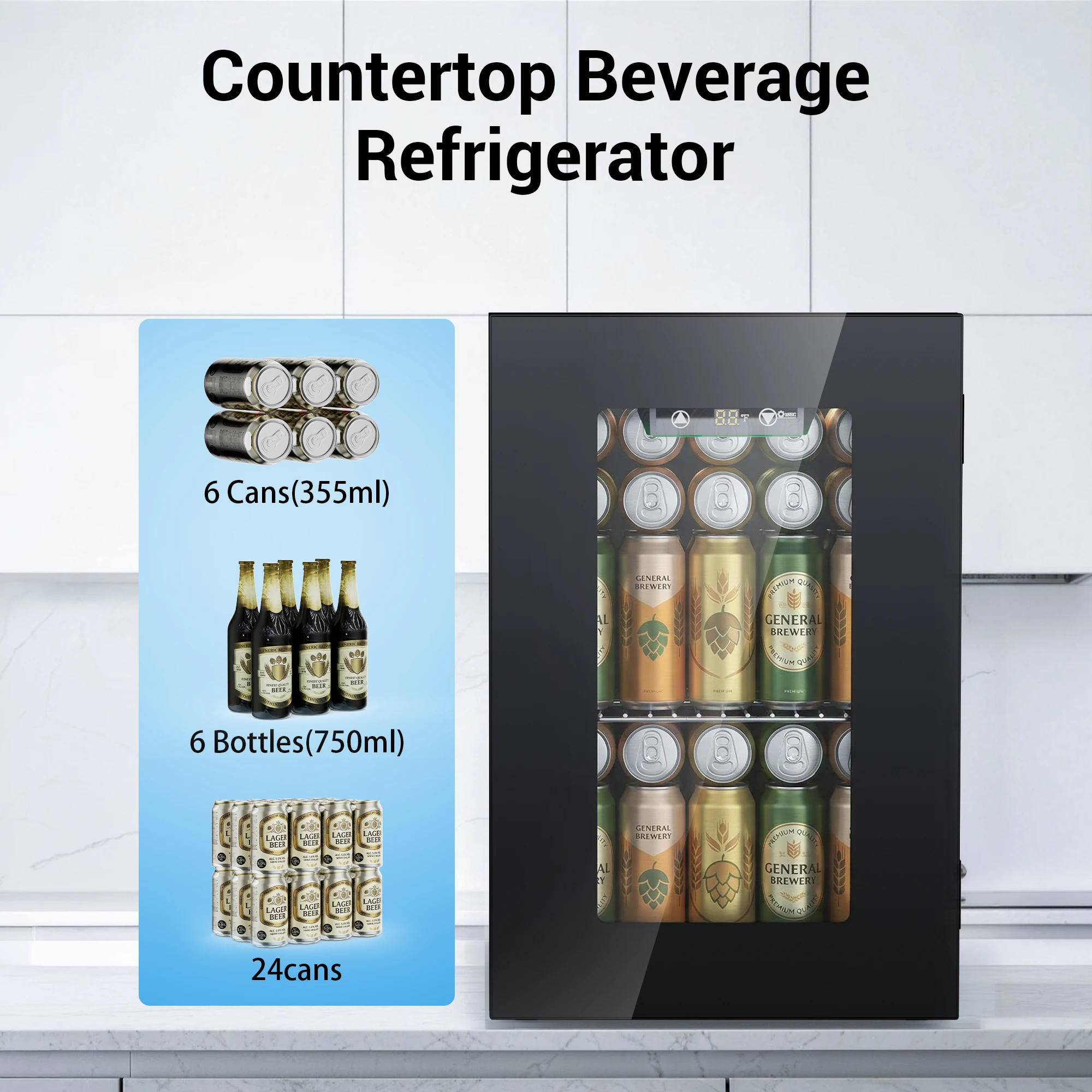 24 Kutulu Cam Kapılı Mini Buzd - Wine Beer Fridge Small incelemesi ve fiyatı
