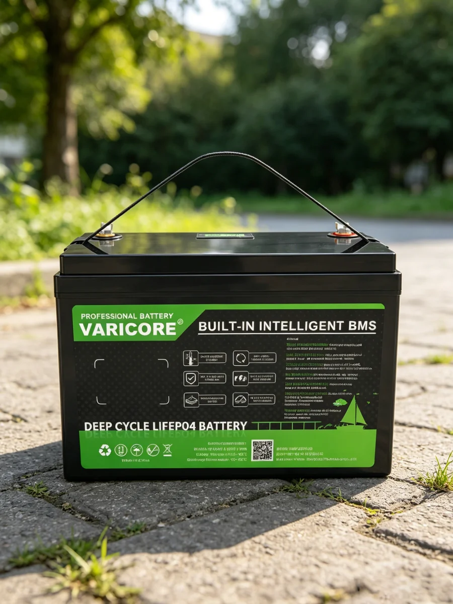 VariCore 24V 60Ah LiFePO4 Batterie mit integriertem BMS, Lithium-Akku für Tiefentladung, Solar, Wohnmobil, Boot, Notstromversorgung