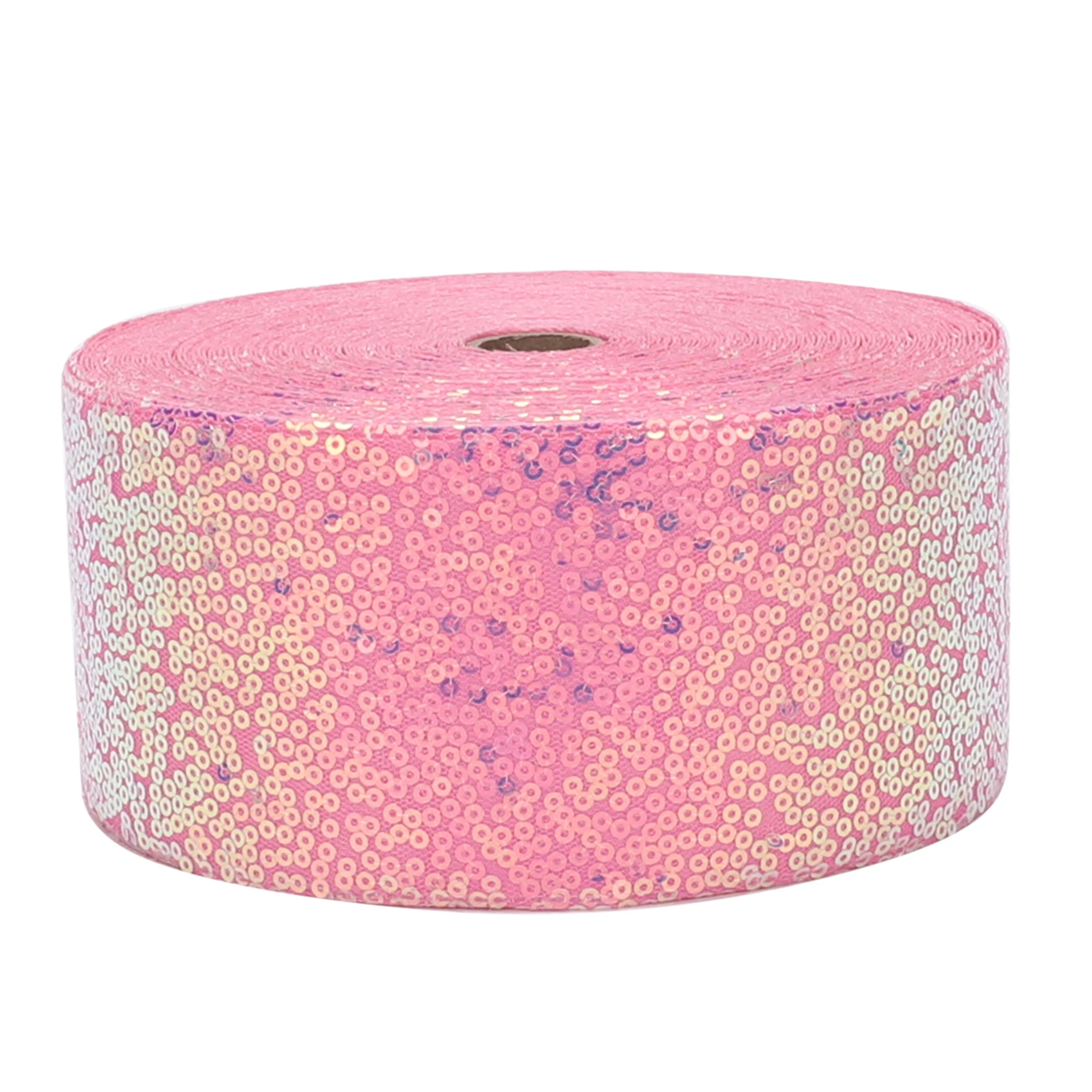 HSDRIBBON Listones 3inch 75mm Gold film Series Sequin Scribble Sequin Ribbon 25Yards/Roll