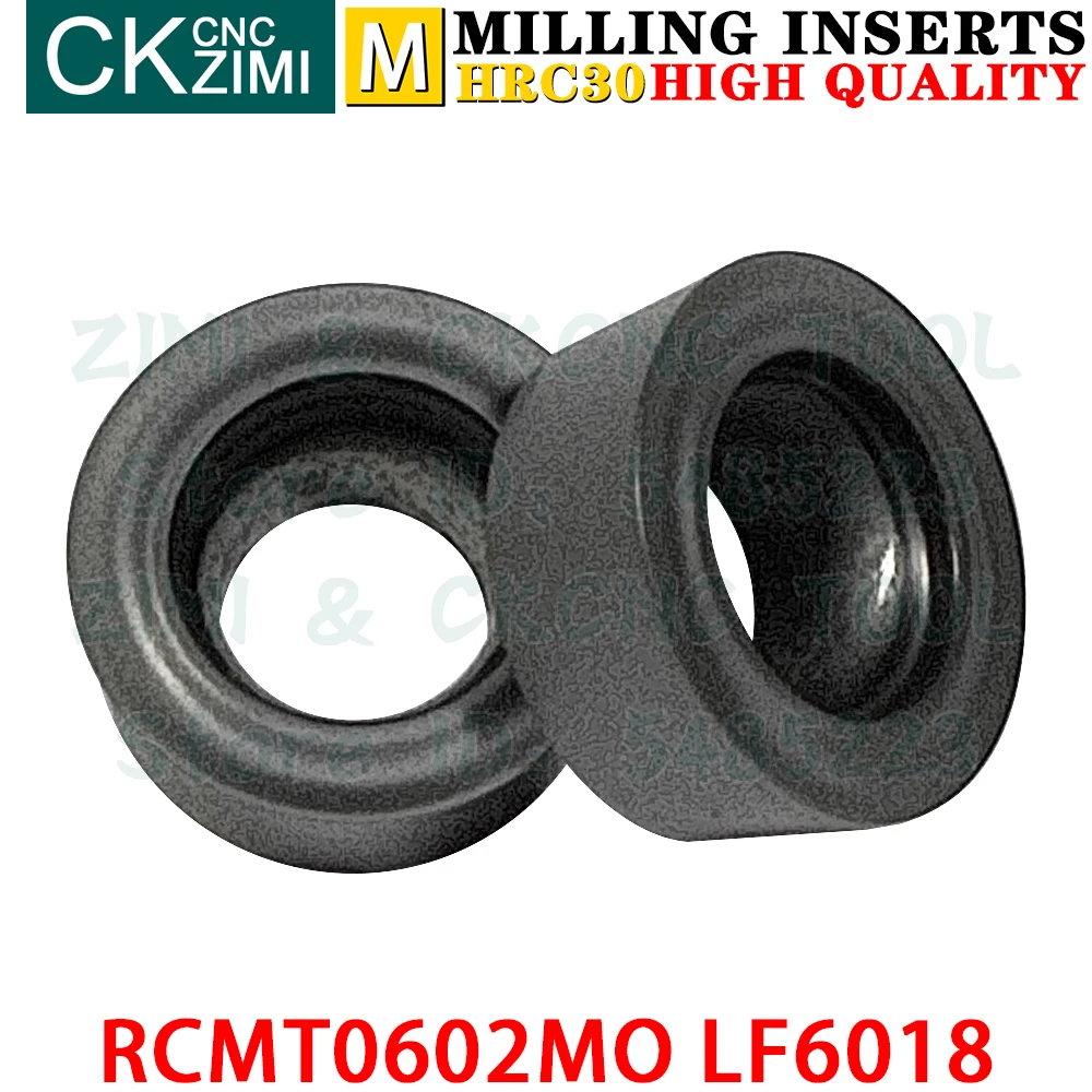 RCMT0602MO LF6018 RCMT 0602 MO LF6018 R3 เม็ดมีดคาร์ไบด์เครื่องมือเม็ดมีดกลึงภายนอกเครื่องมือตัดกลึงโลหะ RCMT0602M0 CNC เครื่องกลเครื่องมือจัดทำดัชนี