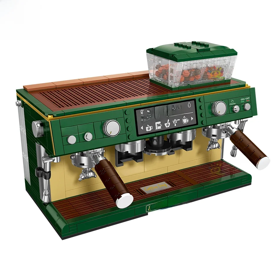 HUIQIBAO 928PCS MOC Koffiezetapparaat Model Micro Bouwstenen Mini Diamond Stad Vriend Bricks Set Kinderen Speelgoed Kinderen meisje Spel - afbeelding 2