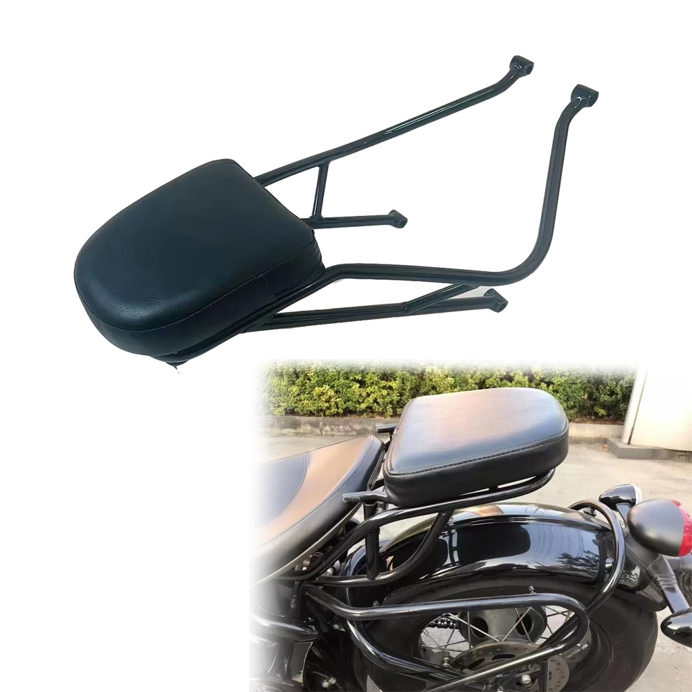 

Rear Luggage Rack with Passenger Seat Pad Mat Cushion For Triumph Bonneville Bobber 2017 2018 2019 2020 2021 2022 17 18 19 20 21