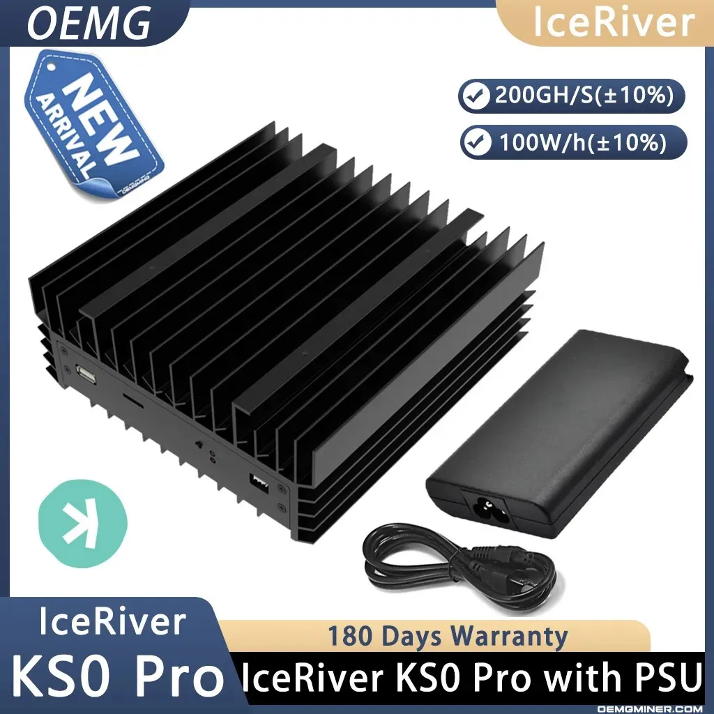 

2024 Hot Selling IceRiver KAS KS0 Pro Asic Kaspa Miner 200Gh/S With PSU