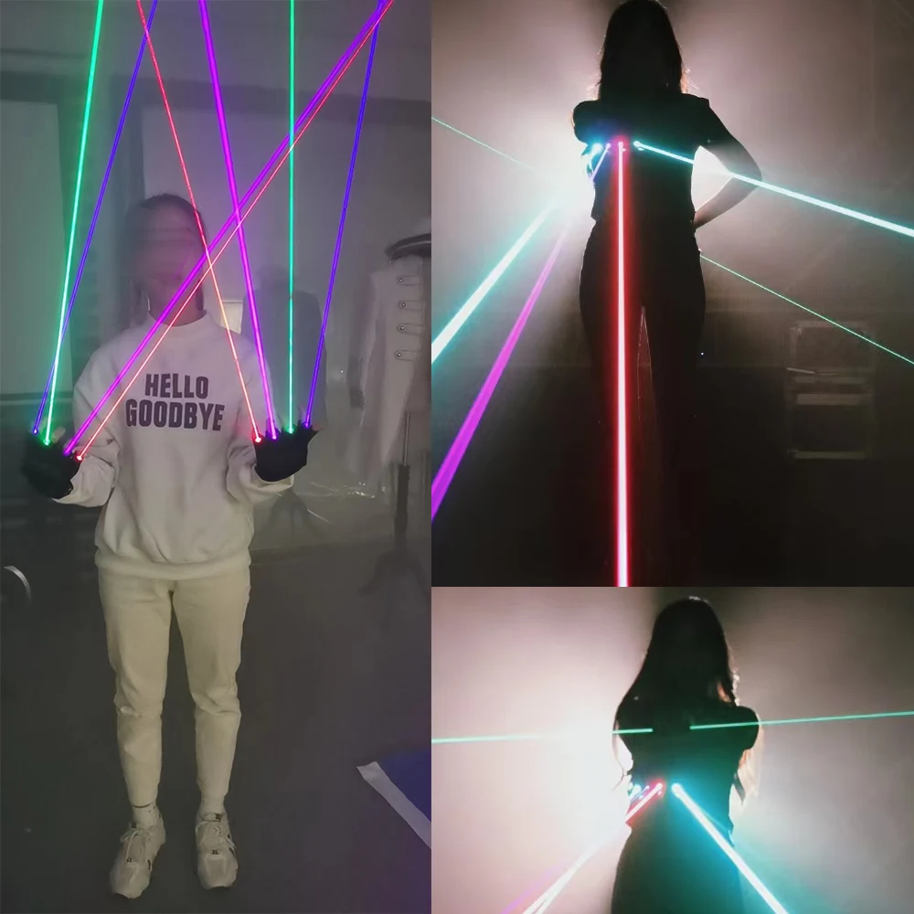 Green Laser Gloves for Stage Performance Nightclub Dance Cosplay Entertainment Show Props and Stage Lights