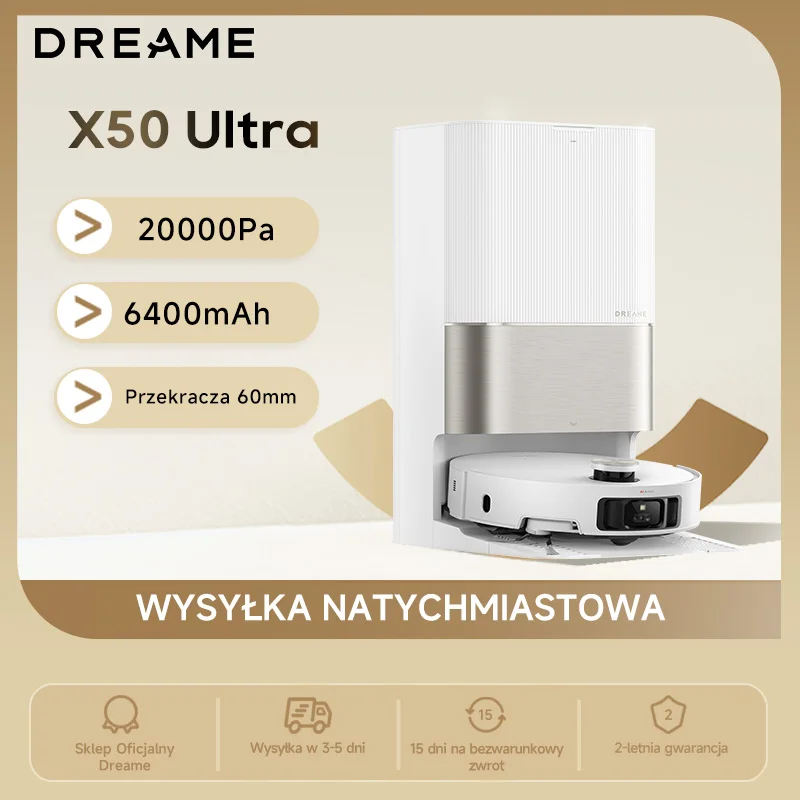 Robot sprzątający Dreame X50 Ultra z Polski za $615.3 / ~2340zł Robot sprzątający Dreame X50 Ultra z Polski za $615.3 / ~2340zł
