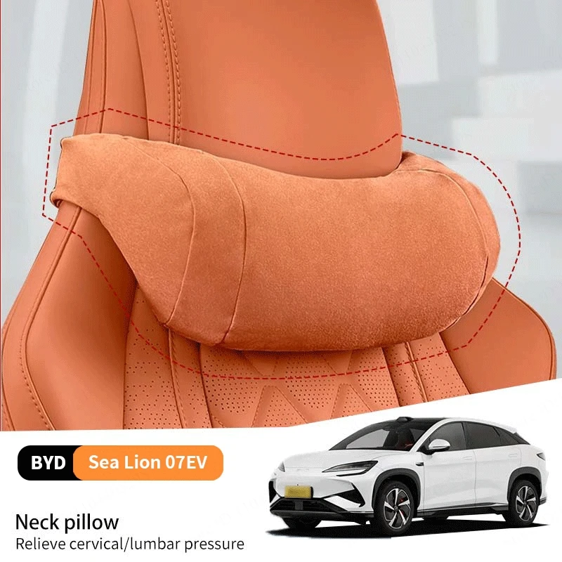 

Для Byd SeaLion 07, EV, подушка для поддержки шеи, поясничная поддержка, плюшевая подушка для спинки, регулируемая, снимает стресс, регулируемая