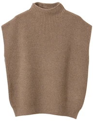 Maglione da donna LONGMING 100% lana Merino maglione gilet scollo a v 2023 autunno inverno caldo senza maniche Pullover lavorato a maglia gilet classico