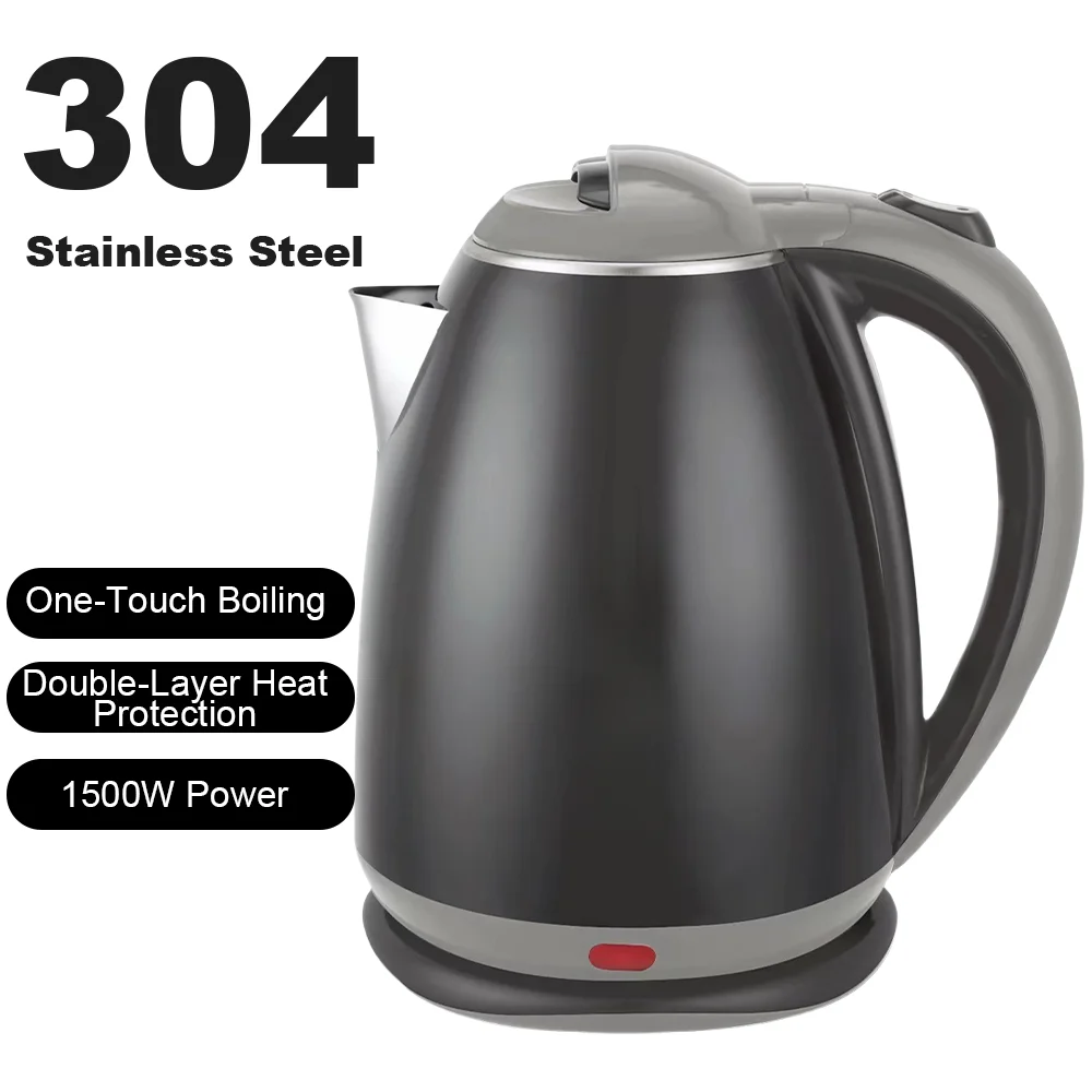 1.8L غلاية كهربائية المحمولة غلاية من الفولاذ المقاوم للصدأ صافرة غلاية الشاي القهوة وعاء حراري للمنزل المطبخ فندق مكتب السفر