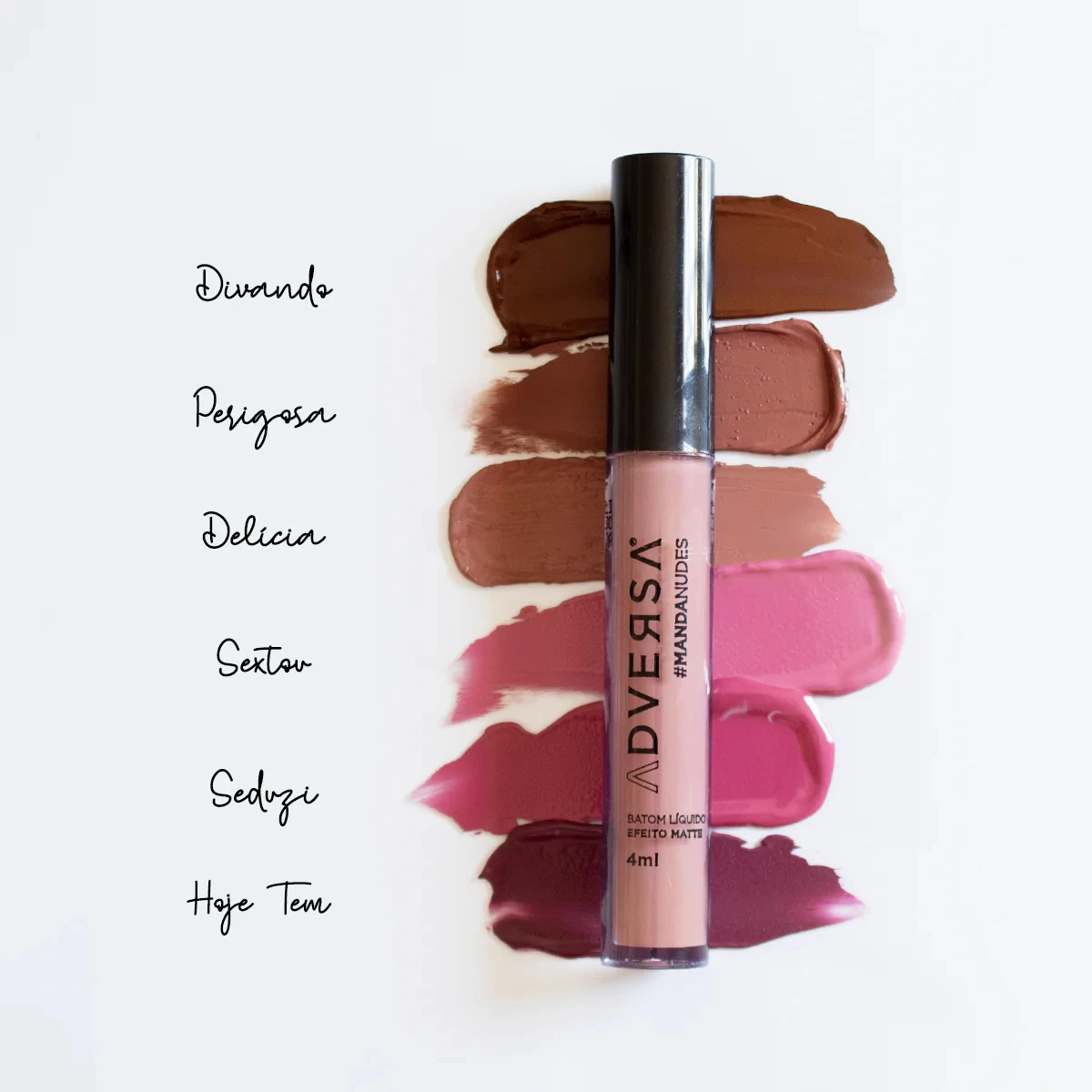 Vegan Matte Liquid Lipstick Manda Nudes - Adversa