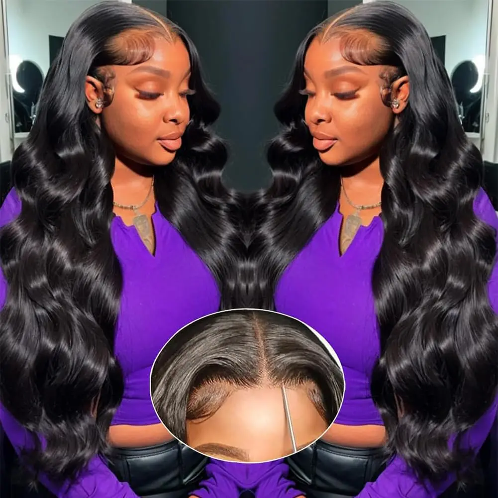 Body Wave Glueless Wigs Human Hair Pre Plucked Pre Cut 4x4 5x5 Lace Closure Wig 180% Density Wear and Go Glueless Human Hair Wig