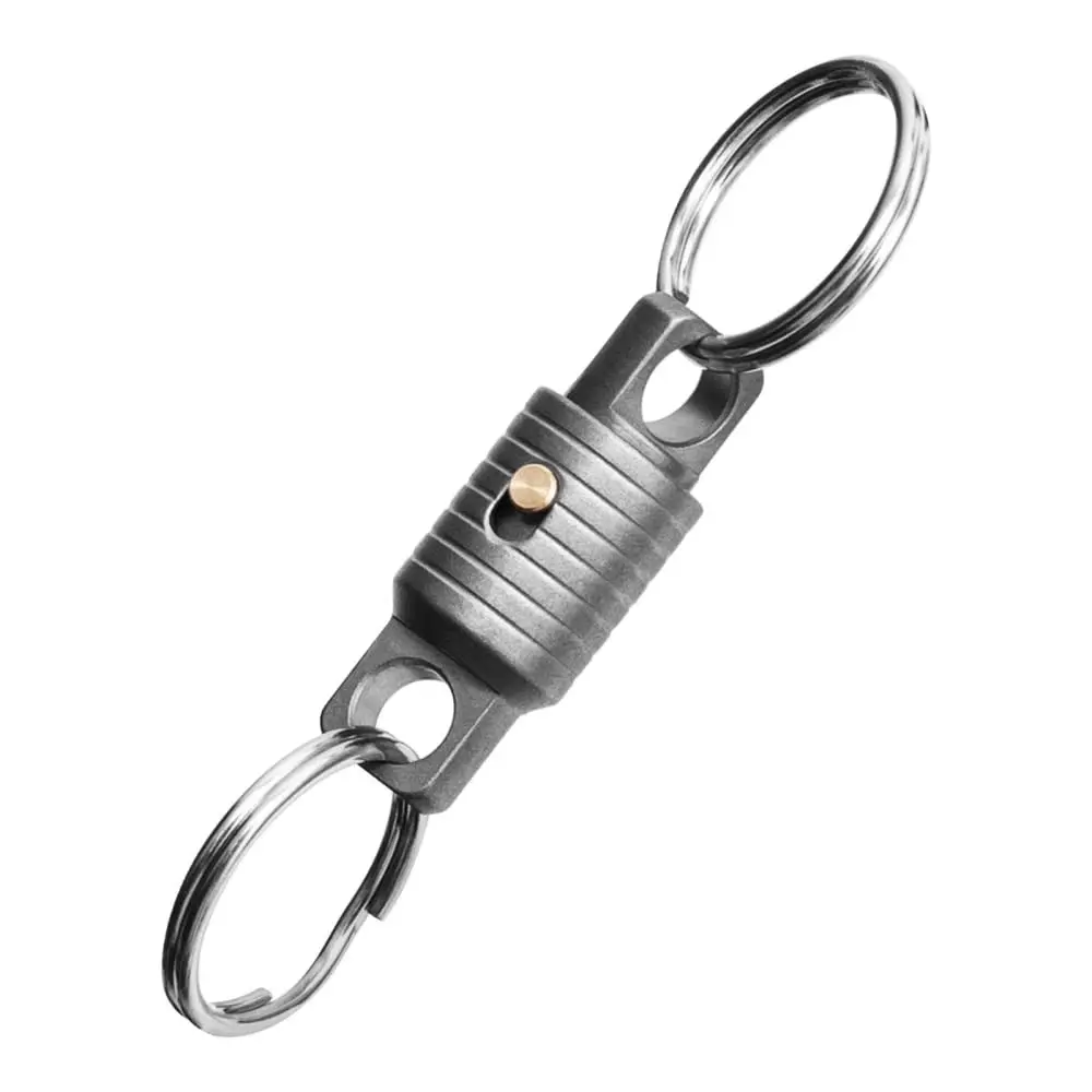 Titanium Swivel Keychain, Quick Release Keychain Pull Apart Detachable Car Key Holder with Lock for Men Women