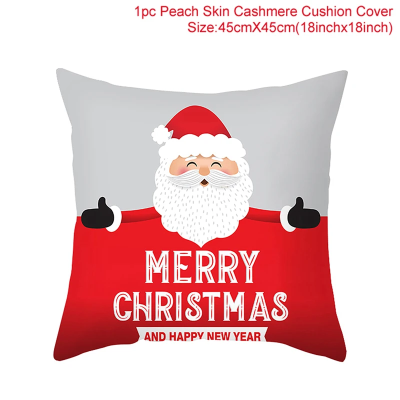 45x45cm Christmas Cushion Cover Pillowcase Sofa Cushion Pillow Case Cotton Pillow Covers Home Decor 2024 Xmas New Year Gift 2025