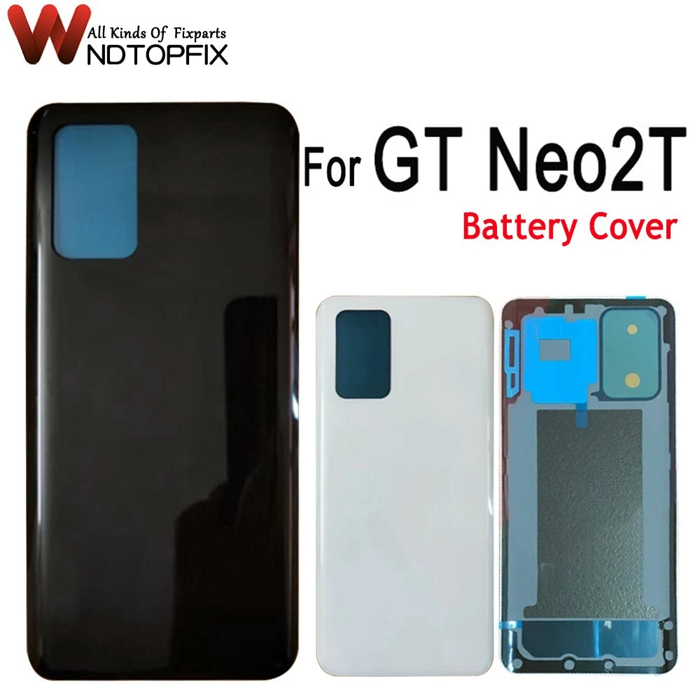 

6.43" New For Realme GT Neo2T Battery Cover Rear Door Housing Glass Case RMX3357 For Realme GT Neo 2 T Back Cover Replacement