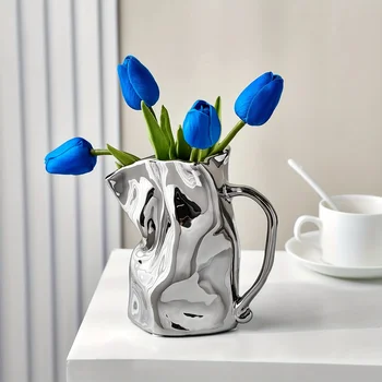 Pleated Ceramic Bag Vase 1