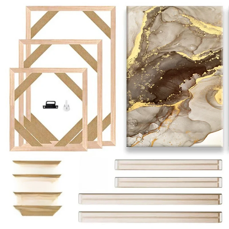 Moderne Holz-Leinwand-Rahmen in 24 Größen, Holzrahmen, Holz-Foto-Ölgemälde, Leinwand, Diamant-Gemälde-Rahmen, Leinwand-Holz-Wandrahmen