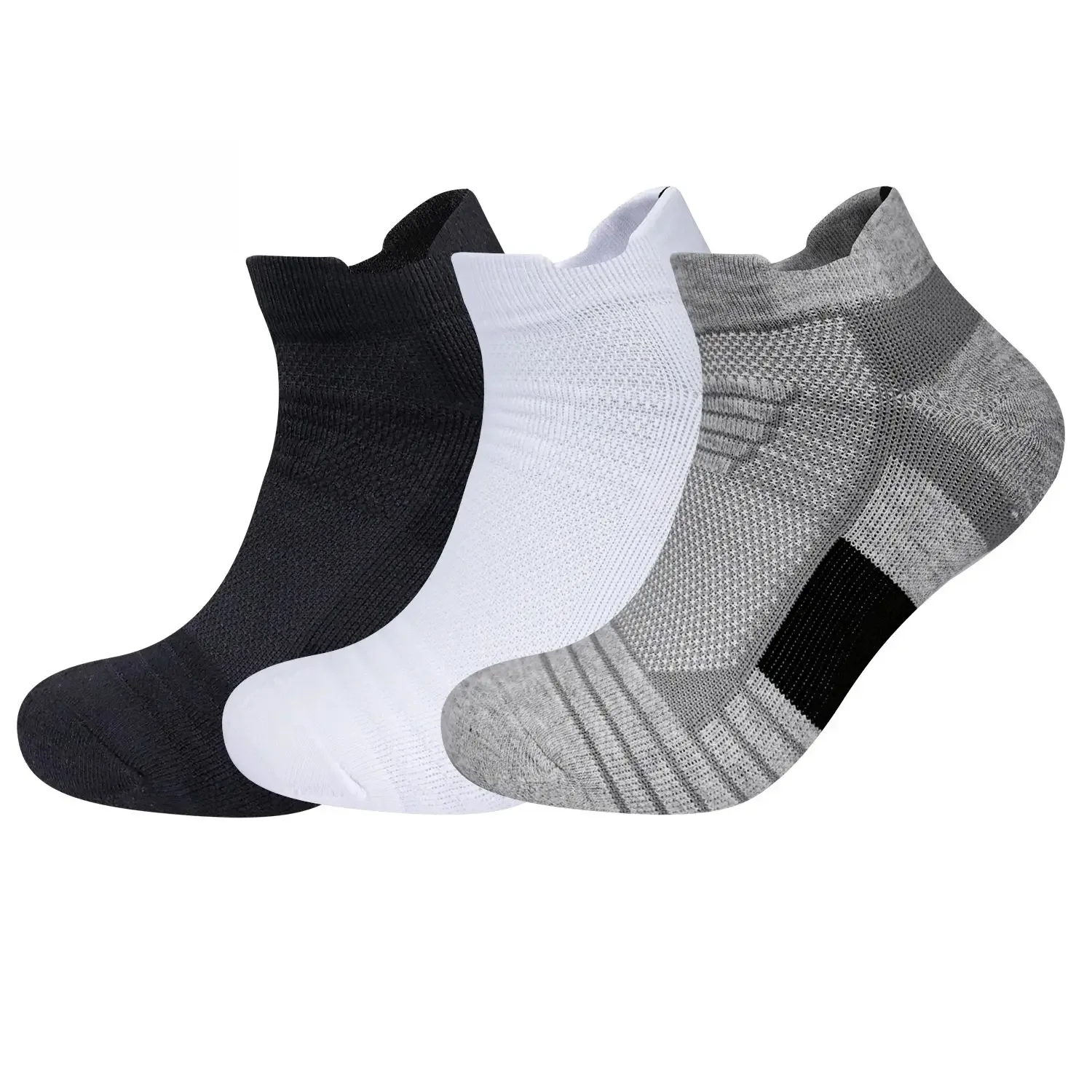AliExpress NONE 1/3/9 Pair Men's Cycling Sport Socks Basketball Running Compression Ankle Sock Black White Anti-slip Bicycle Mtb Cycling Sock