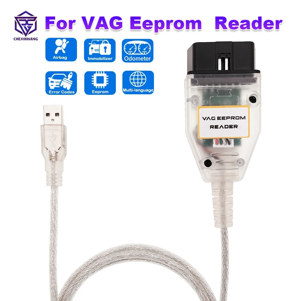 For Vag Eeprom Programmer Reader Support Read Write Eeprom Clear Reset Airbag Crash Data Immobilizer Mileage Correction1997-2003