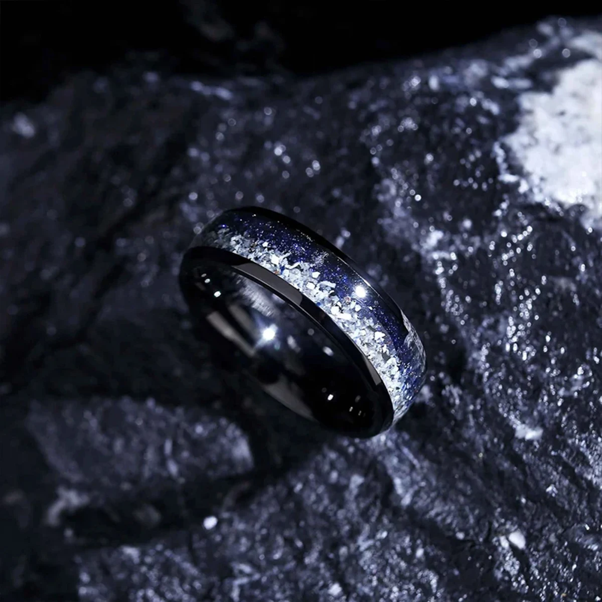 8 مللي متر خاتم كربيد التنغستن الأسود للرجل anillos باجو أوم باريجا دي بالتزام مجوهرات الأزياء الزفاف الفرقة الخطوبة رين