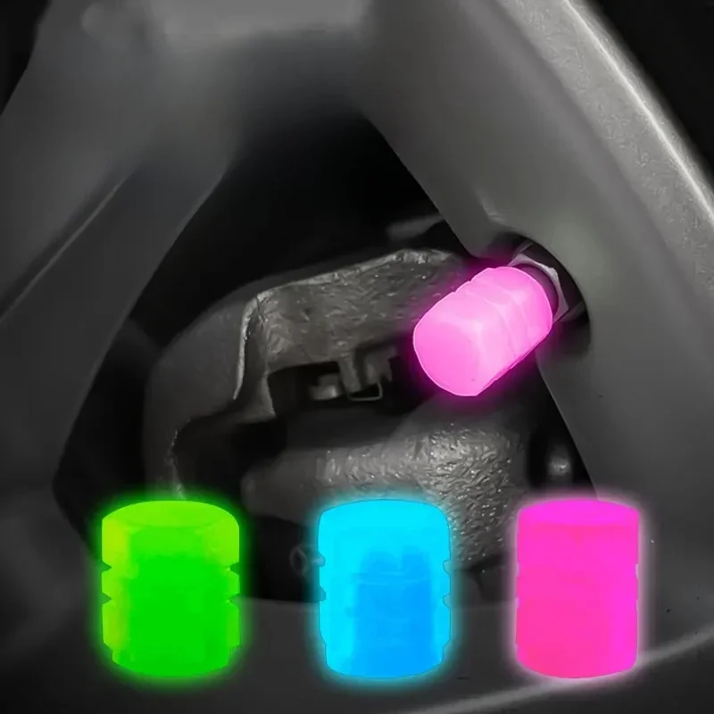 AliExpress 1/4/8PCS Car Luminous Valve Caps Fluorescent Green Blue Night Glowing Car Motorcycle Bicycle Wheel Styling Tyre Rim Hub