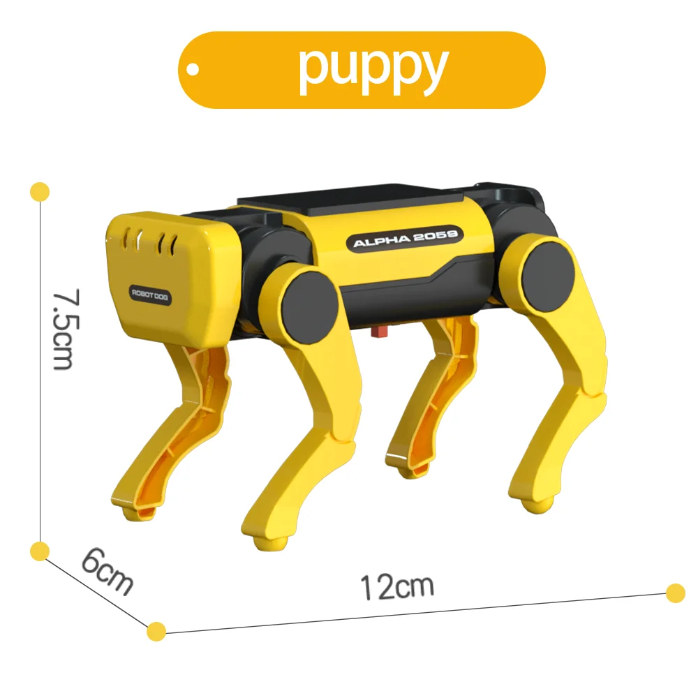 DIY Gadgets Tecnológicos Quadruped Bionic Smart Robot Dog Toys Solar Cachorro Robô Educational Assembly Robotica Kit Education