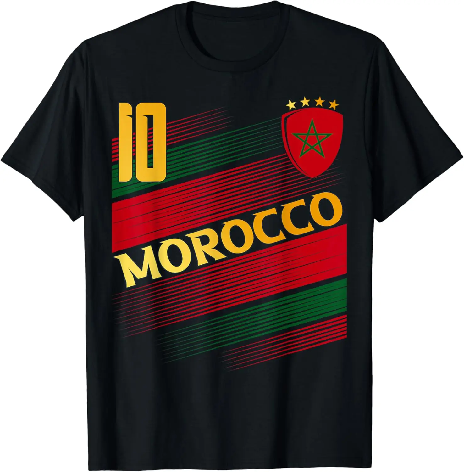 Summer Morocco Flag Moroccan Pride Lovers T-Shirt 100% Cotton Size XXXXL Casual T-Shirt Streetwear Tee Shirt Mens Clothing