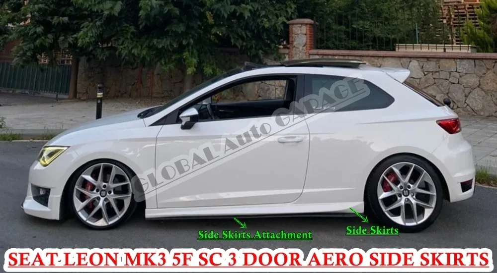 For SEAT LEON MK3 5F SC 3 DOOR AERO SIDE SKIRT Threshold  2013 2014 2015 2016 2017 2018 2019 2020 Skirts Sill Trim Car Styling