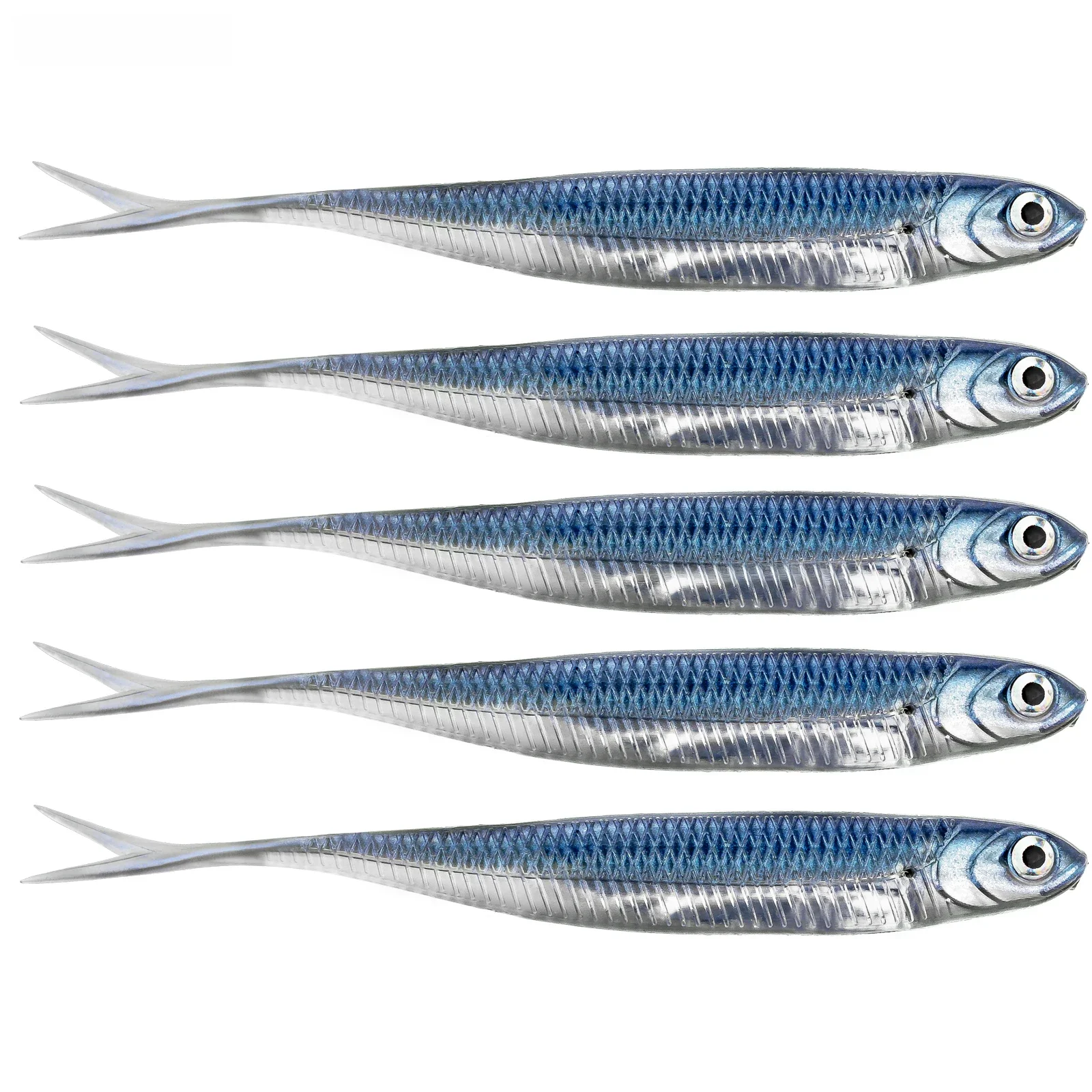 THKFISH 5/6 szt. Miękkie przynęty wędkarskie 100mm 75mm Miękkie plastikowe przynęty wędkarskie Silikonowe sztuczne przynęty Swimbait do połowu okoni — 2