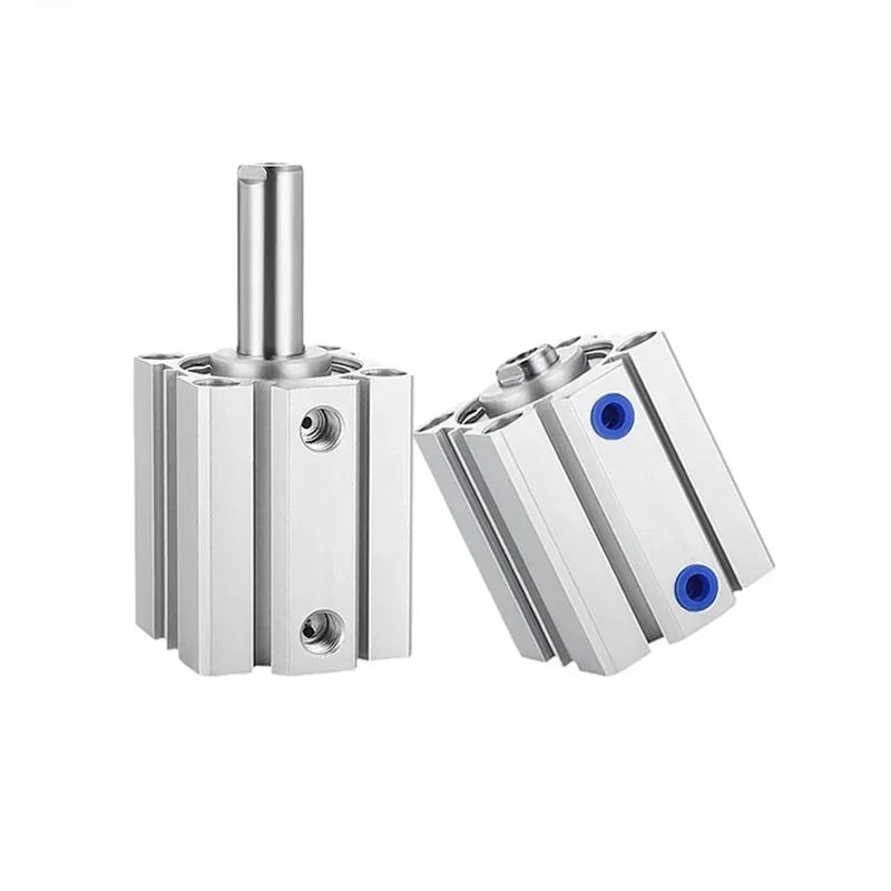 Cylindre pneumatique SDA 12/16/20/25/32/40/50/63/80/100 série d'alésage cylindres d'air compacts et fins à Double effet, course de 5 à 100mm