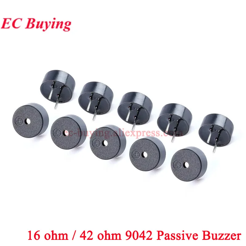 2-20Pc 9042 Integrated Passive Buzzer 16 42 ohm AC 3V 3.3V 16Ω 42Ω 9*4.2mm 9x4.2mm Mini Piezo Speaker For Arduino DIY Electronic