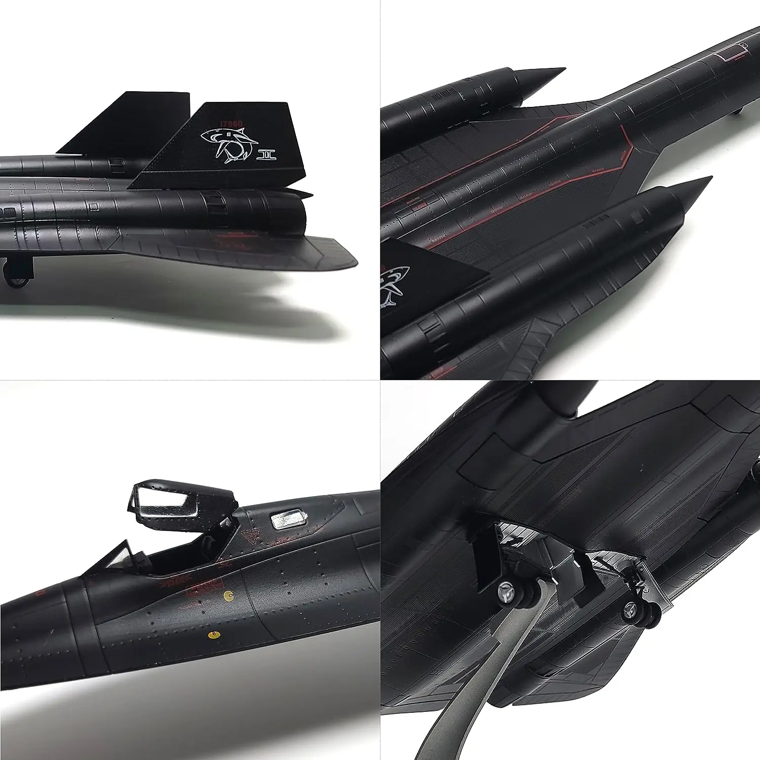 Imagem -05 - Modelo do Metal do Pássaro Preto para a Coleção Aviões de Alta Altitude da Aviação Plano Diecast Militar Escala 72 Sr71a