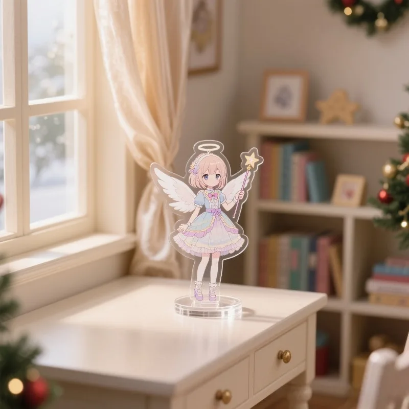 Custom Flat Acrylic Stand - Personalized Cartoon Character Desktop Decoration, Multi-functional Home or Office Ornament