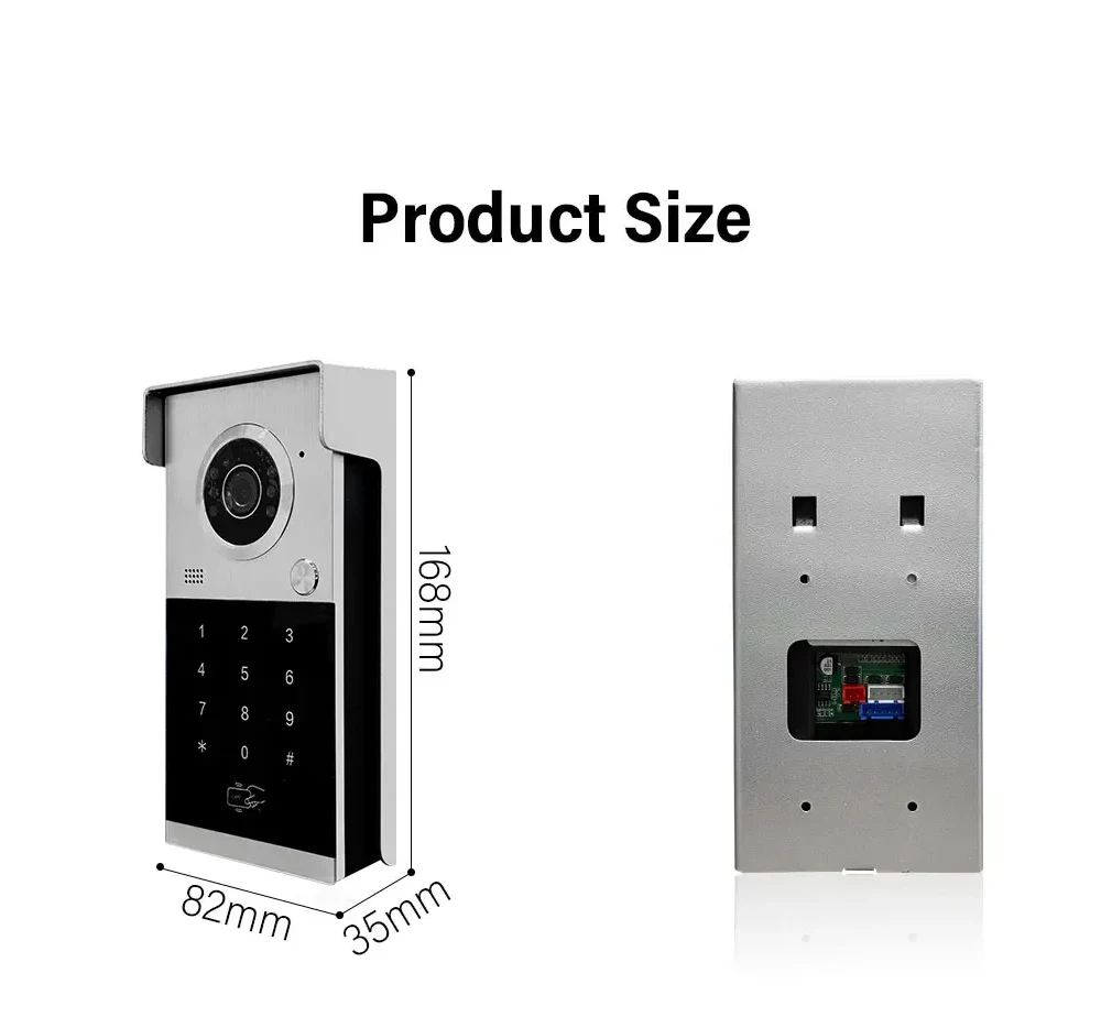 ANJIELO Metal Doorbell Video Intercom System 10inch Touch Screen 4in1 Unlock Romote Safety Protection Tuya Smart